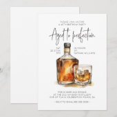 Invitation Âgé à la perfection Whiskey Homme anniversaire (Devant / Derrière)