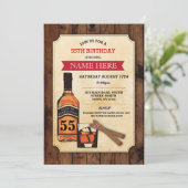 Invitation Âgé à l'invitation de cigare de whiskey (Debout devant)