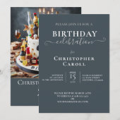 INVITATION ÂGE DE BOIRE GÂTEAU D'ANNIVERSAIRE, 21E FÊTE (Devant / Derrière)