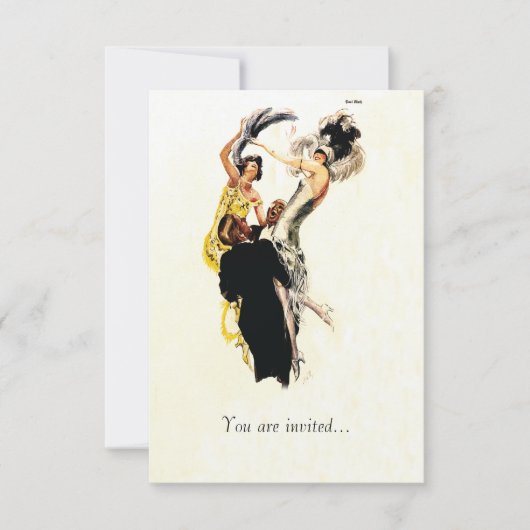 Invitation Âge de jazz des années 1920 d'art déco (Devant)