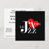 Invitation Âge du Jazz Argent 25e Anniversaire de Mariage (Devant / Derrière)