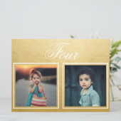 Invitation Âge du marié Élégant Classe Table numéro Or (Debout devant)