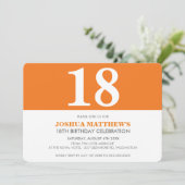 Invitation AGE FÊTE D'ANNIVERSAIRE moderne simple audacieux o (Debout devant)