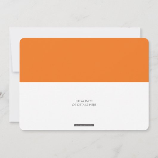 Invitation AGE FÊTE D'ANNIVERSAIRE moderne simple audacieux o (Dos)