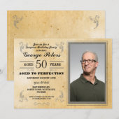 Invitation Âgé jusqu'à la perfection Anniversaire Hommes Phot (Devant / Derrière)