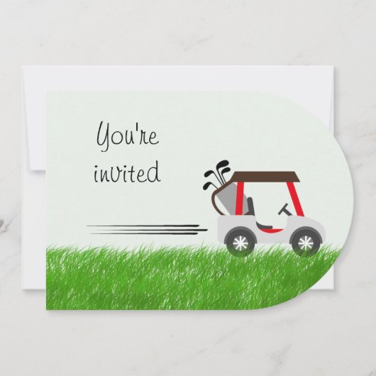 Invitation Âge Personnalisé Anniversaire Pour Golf Lover Golf (Devant)