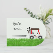 Invitation Âge Personnalisé Anniversaire Pour Golf Lover Golf (Debout devant)