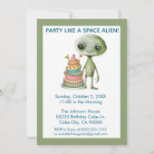 Invitation Âge personnalisé Invasion Alien Espace extra-atmos (Dos)