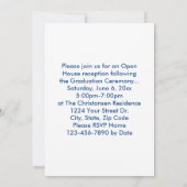 Invitation Age Progression Photo Bleu Moderne Graduation (Dos)