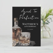 Invitation Aged To Perfection Birthday Party Sign (Debout devant)