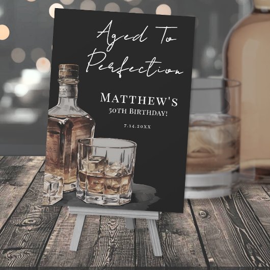 Invitation Aged To Perfection Birthday Party Sign
