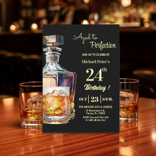 Invitation Aged to Perfection Hommes 24e Whisky Anniversaire 