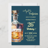 Invitation Aged to Perfection Men 26th Whiskey Birthday  (Devant)