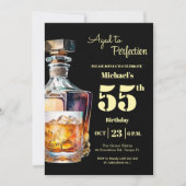Invitation Aged to Perfection Men 55th Whiskey Birthday  (Devant)