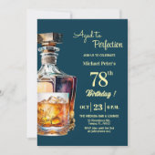 Invitation Aged to Perfection Men 78th Whiskey Birthday  (Devant)