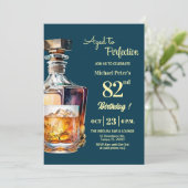 Invitation Aged to Perfection Men 82nd Whiskey Birthday  (Debout devant)