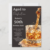 Invitation Aged To Perfection Men’s Birthday Party (Devant)