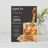 Invitation Aged To Perfection Men’s Birthday Party (Debout devant)