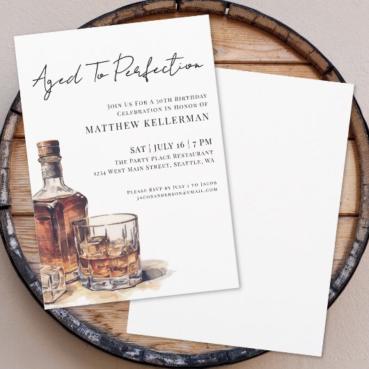 Invitation Aged To Perfection Men's 50th Birthday Party