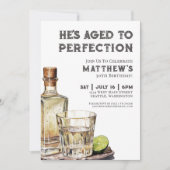 Invitation Aged To Perfection Men's Birthday Party (Devant)