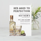 Invitation Aged To Perfection Men's Birthday Party (Debout devant)
