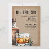 Invitation Aged To Perfection Men's Birthday Party (Devant)