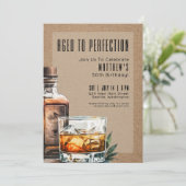 Invitation Aged To Perfection Men's Birthday Party (Debout devant)