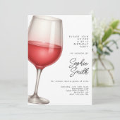 Invitation Aged to perfection red wine birthday party  (Debout devant)