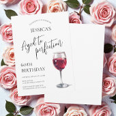 Invitation Aged to Perfection Script Wine 60th Birthday Party