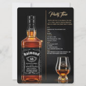 Invitation Aged to Perfection Whiskey Bottle Custom Birthday (Devant)