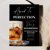 Invitation Aged To Perfection Whisky Glass Birthday Party