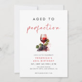 Invitation Aged to Perfection Wine Birthday (Devant)