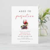 Invitation Aged to Perfection Wine Birthday (Debout devant)