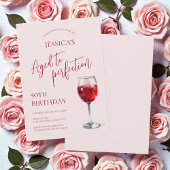 Invitation Aged to Perfection Wine Pink 50th Birthday Party