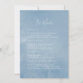 Invitation Agenda de week-end de bachelorette à l'aquarelle d (Dos)