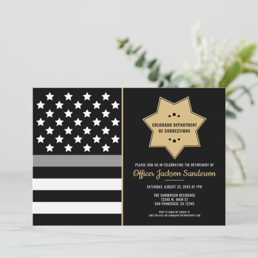 Invitation Agent correctionnel Retraite Silver Line Party (Debout devant)