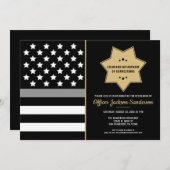 Invitation Agent correctionnel Retraite Silver Line Party (Devant / Derrière)