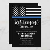 Invitation Agent de police de la retraite (Devant / Derrière)