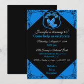 Invitation Agent de police féminine Anniversaire Bleu Invitat (Devant / Derrière)