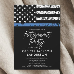 Invitation Agent de police Parti de retraite Application de l