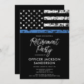 Invitation Agent de police Parti de retraite Application de l (Devant / Derrière)