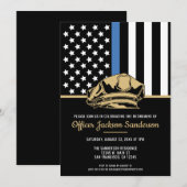 Invitation Agent de police Retraite du maintien de l'ordre (Devant / Derrière)