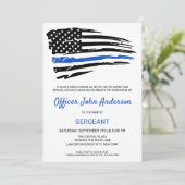 Invitation Agent de promotion de la police Mince Ligne bleue (Debout devant)