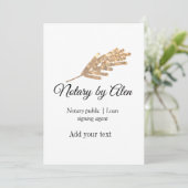 Invitation Agent de signature de prêt public notaire ajouter (Debout devant)