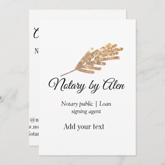 Invitation Agent de signature de prêt public notaire ajouter  (Devant / Derrière)