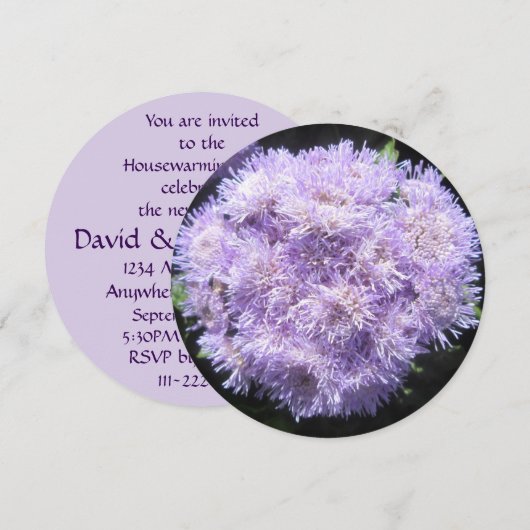 Invitation - Ageratum (Devant / Derrière)