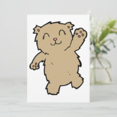 Invitation Agiter Adorable Ours Souriant (Debout devant)