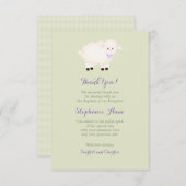 Invitation Agneau de baptême (Devant / Derrière)