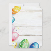 Invitation Agneau Je croise des fleurs papillons Brunch de Pâ (Dos)