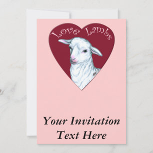 Invitation Agneaux d'amour